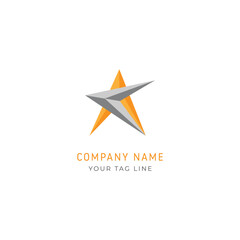 Obraz premium Modern gold star logo design vector. Stars logo design concept