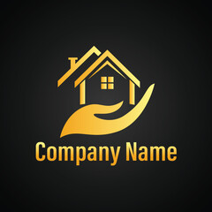 Vector real estate luxury home house logo