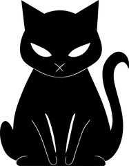 Halloween black cat, black cute cat
