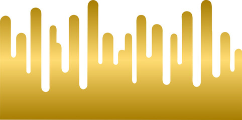 Golden sound waves, equalizer, gold sound wave forms	
