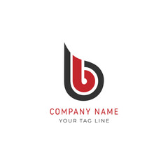 letter b logo with Different shape icon design vector design template inspiration