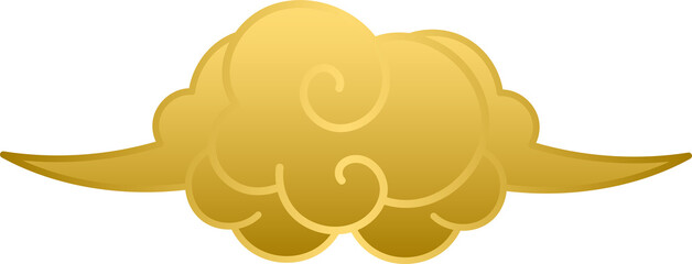Golden Xiangyun Auspicious clouds, chinese, japanese, korean traditional clouds