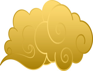 Golden Xiangyun Auspicious clouds, chinese, japanese, korean traditional clouds