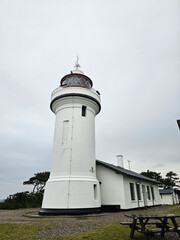 The beautiful lighthouse at Sletterhage in Denmark