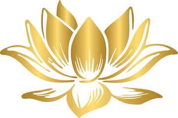 Golden lotus flower