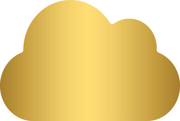 Golden cloud icon