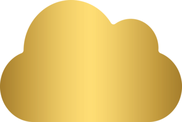 Golden cloud icon