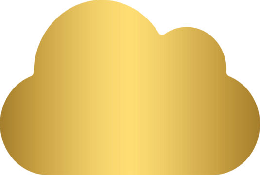Golden cloud icon