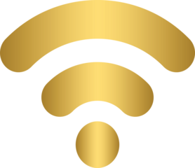 Golden wifi icon