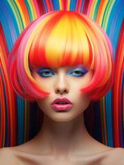 Colorful Expression: Vibrant Face Art