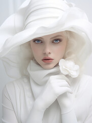 Fashion Model in White