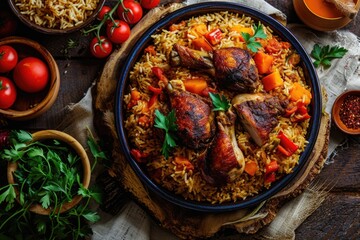 Kabsa. Famous arabian dish