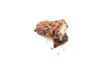 Chocolate wafer isolated on white background. After some edits.