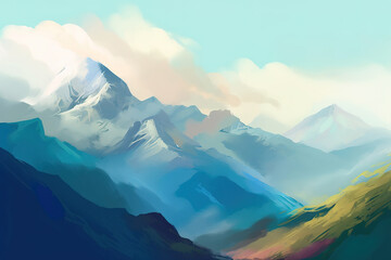 Enigmatic Mountainscapes: Digital Painting