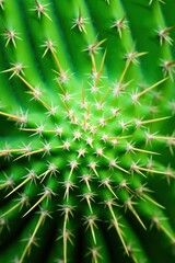 Vibrant green cactus details with spines and natural texture