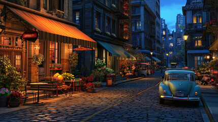 city street in the night