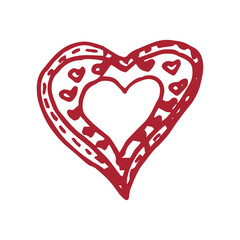 Abstract red heart - vector illustration valentine romantic