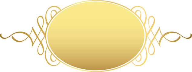 Golden vintage frame, gold decorative luxury ornament frame