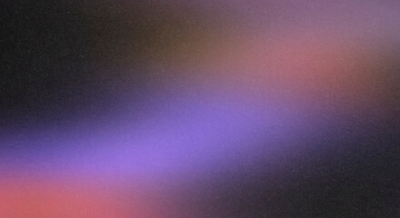 Purple pink black grainy gradient background abstract glowing color wave on dark backdrop noise texture banner header design