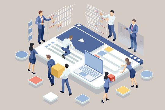 Isometric UI-UX design, Music Video Editor, Editing software, Video production