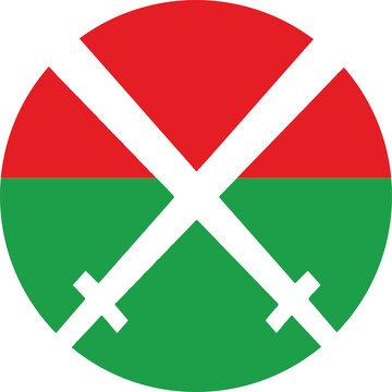 Kachin round flag in Myanmar