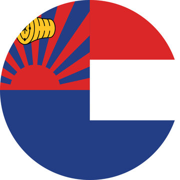 Karen round flag in Myanmar