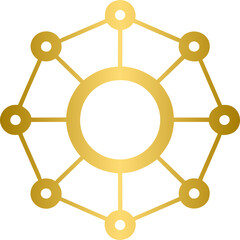 Golden network icon