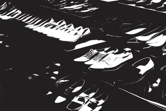 shoe black and white texture vector illustration image overlay monochrome grunge background texture