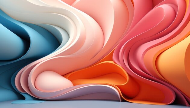 Soft Pop background with soft color combinations. 3D cartooning and squishy appearances.	