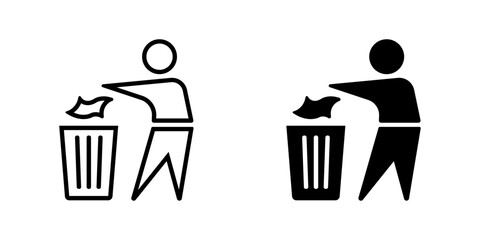 black no littering sign vector design