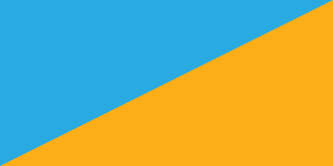 Blue and orange background divided by diagonal. Vector illustration Background into two colors.