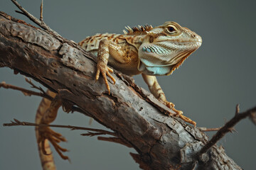 Fototapeta premium lizard on a branch