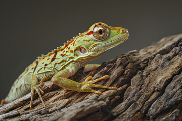 Fototapeta premium green lizard on a branch