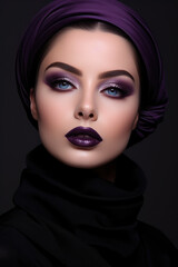 Elegant Parisian Makeup: Purple Lip Chic