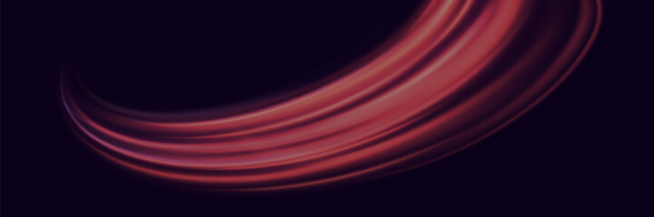 Fototapeta premium The effect of high-speed light trails. Futuristic dynamic motion technology. Neon glowing lines.