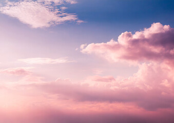 Naklejka na ściany i meble 綺麗なピンク色の空の背景