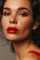 Vibrant Beauty: Latina Model in Contemporary Salon
