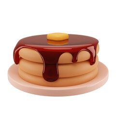 Pancake 3d illustration