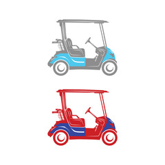 golf cart logo elements, golf cart logo vector template