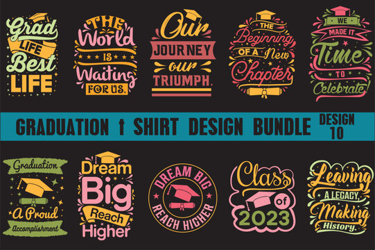 Graduation T-shirt Design Bundle