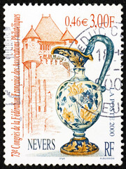 Postage stamp France 2000 French Federation of Philatelic Associations, 73rd congress, Nevers