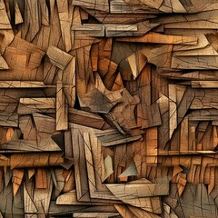 Seamless abstract shapes of wooden texture  pattern background