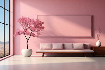 modern living room with sofa