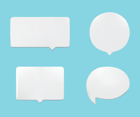 White speech bubble icon set on a purple background