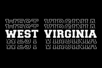 Patriotic American USA State West Virginia T-Shirt Design