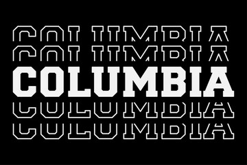 Patriotic American USA State Columbia T-Shirt Design