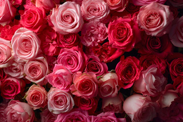 Vibrant Pink Rose Bouquet: Gradient Beauty