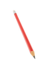 Sharp graphite pencil isolated on white. School stationery