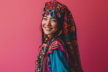 Afghan woman in traditional clothing, Beautiful Afghan Woman in Traditional Kuchi Dress
