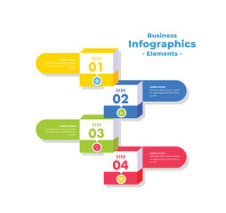 4 options infographic template